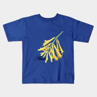 Aries Floral Design Kids T-Shirt